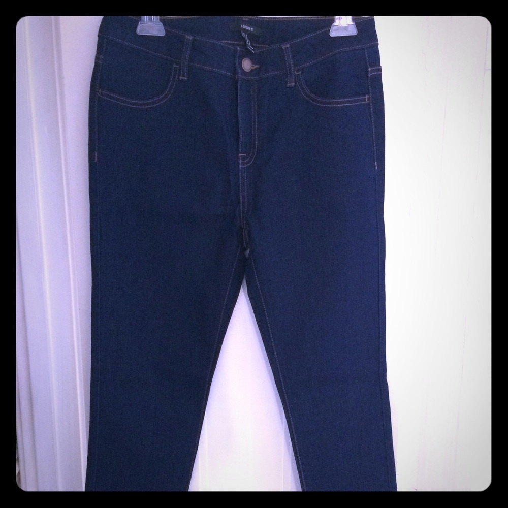 Forever 21 Skinny Jeans Size 27 Dark Rinse Stretch Classic Casual Stitch NWOT